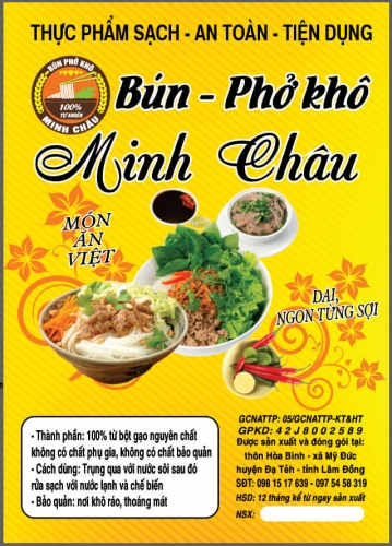 Cở sở sản xuất Bún - Phở khô Minh Châu - Đạ Tẻh, Lâm Đồng