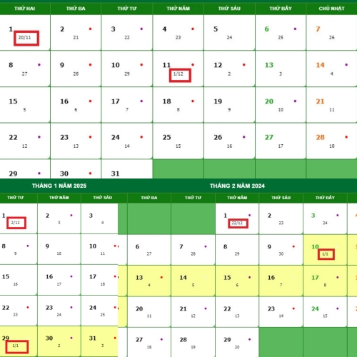 Tổng quan Âm lịch, Dương Lịch 2024