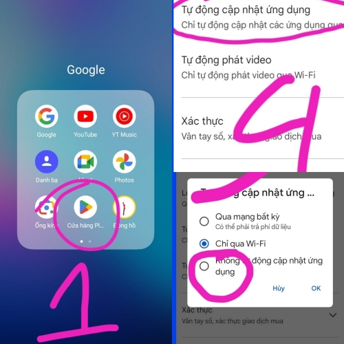 Tắt chế độ tự động cập nhật ứng dụng Android